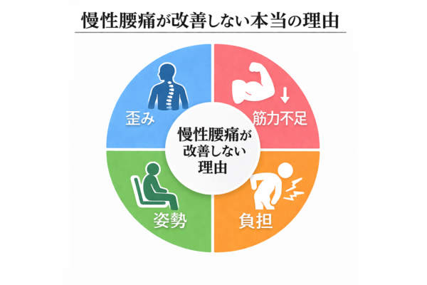 慢性腰痛が改善しない4つの理由